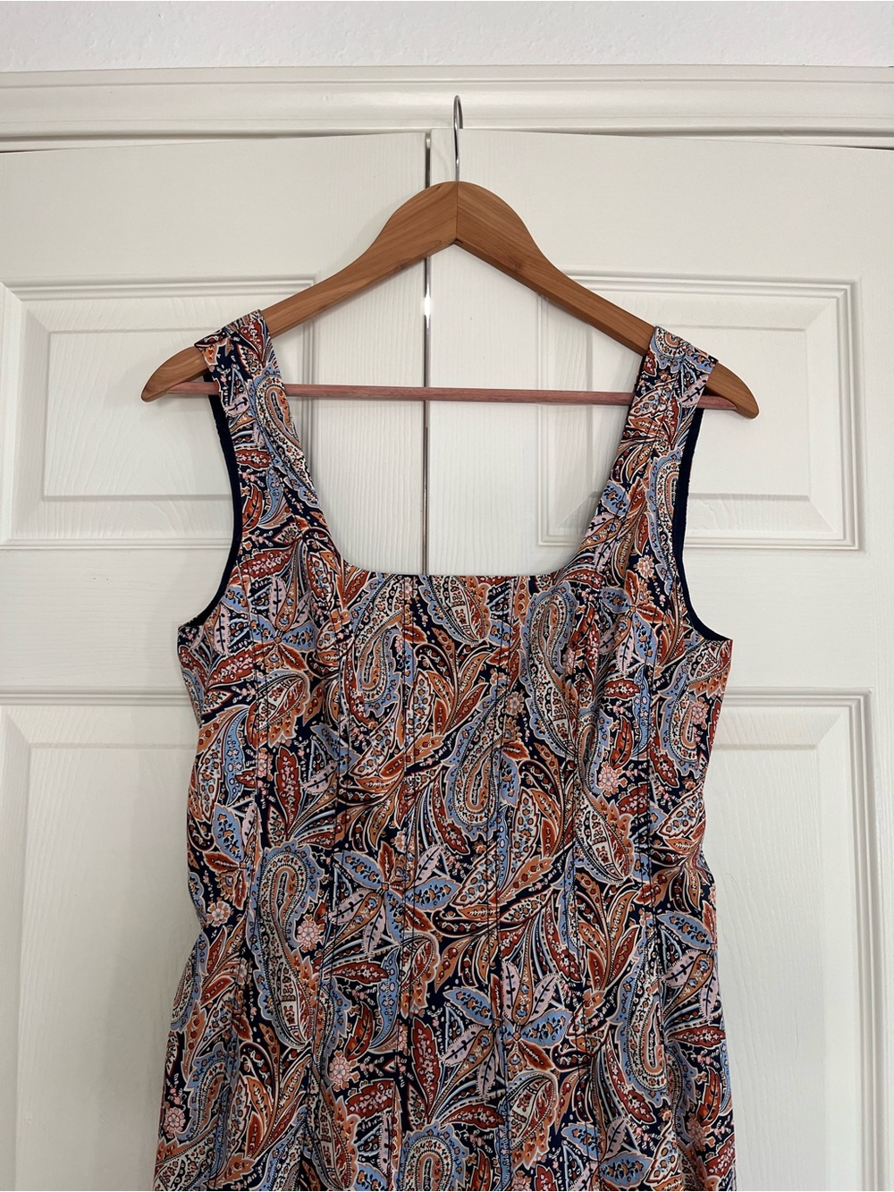 Veronica Beard Jolie Paisley Print Midi Dress in cotton-poplin - Picture 2 of 4